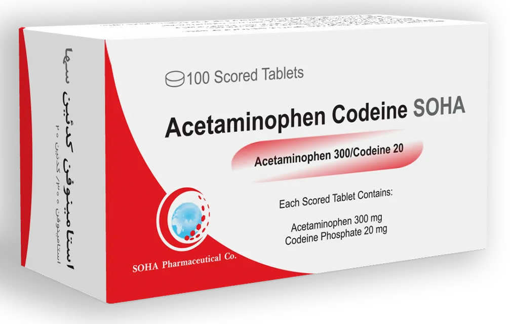 تصویر ACETAMINOPHEN CODEINE SOHA (300+10)MG TAB